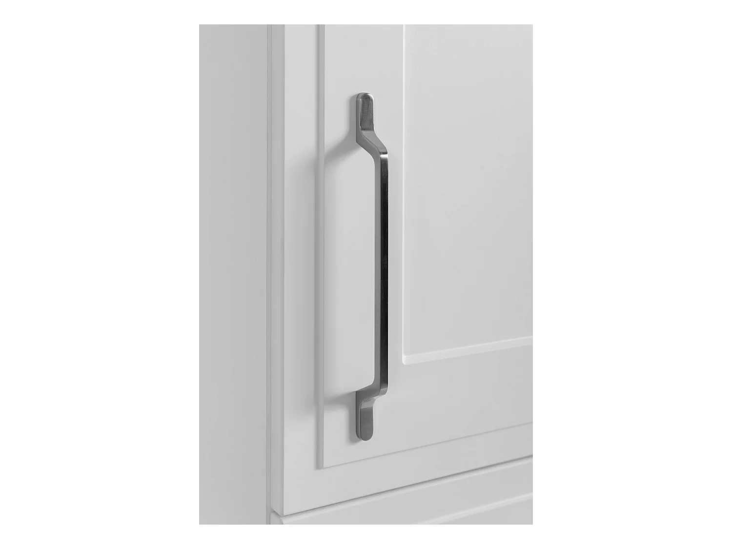 Móvel de casa de banho, branco, 35 x 136 x 27 cm, puxador prateado