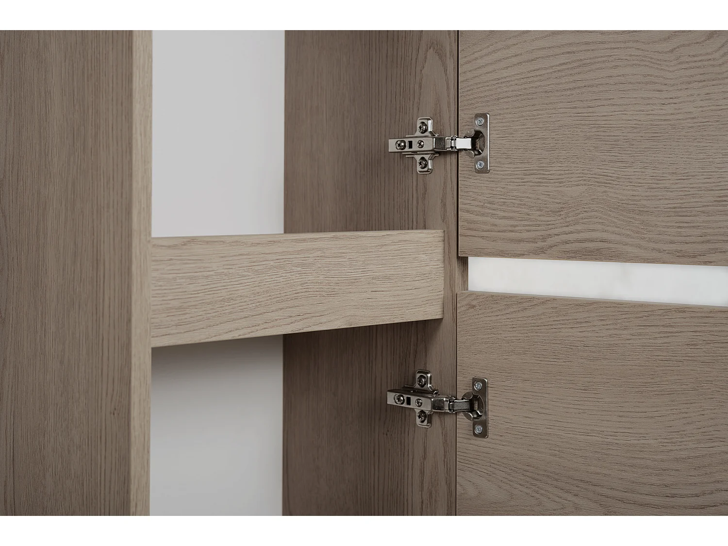 Meuble de salle de bain, Couleur: Chêne Foncé, 35 x 136 x 27 cm