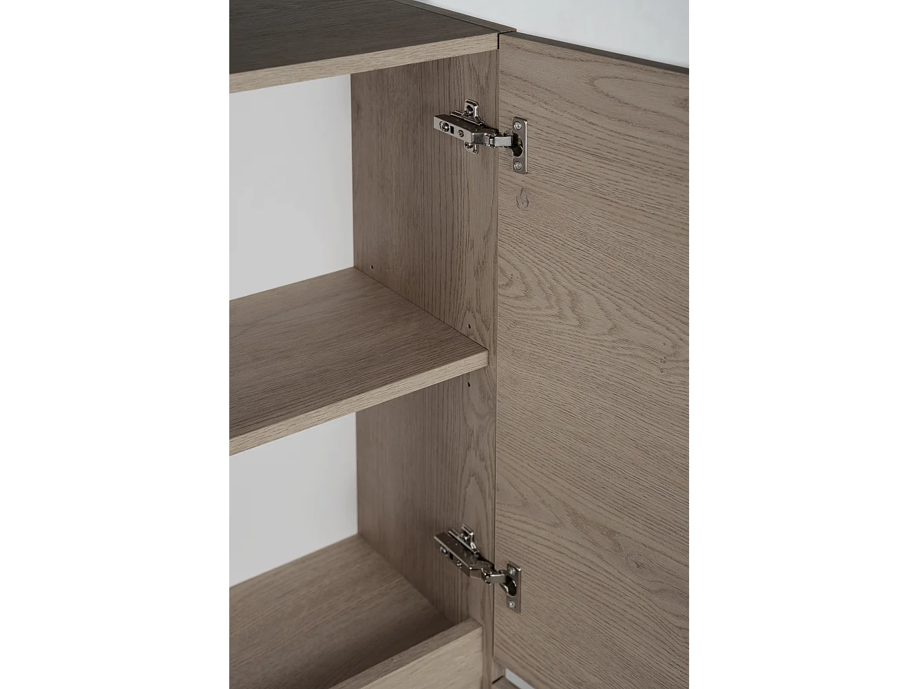 Meuble de salle de bain, Couleur: Chêne Foncé, 35 x 136 x 27 cm