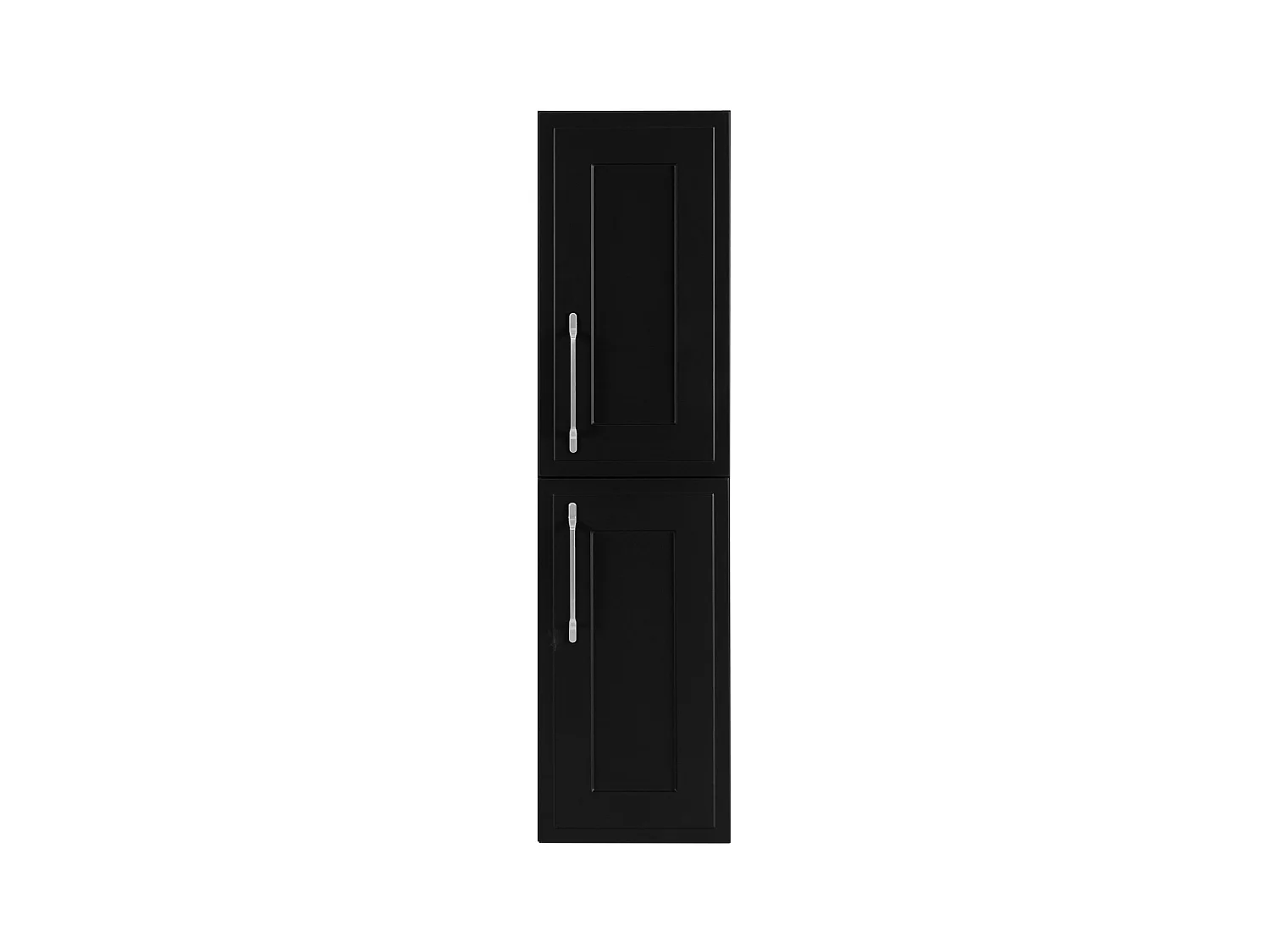 Meuble de salle de bain, noir, 35 x 136 x 27 cm, poignée argentée