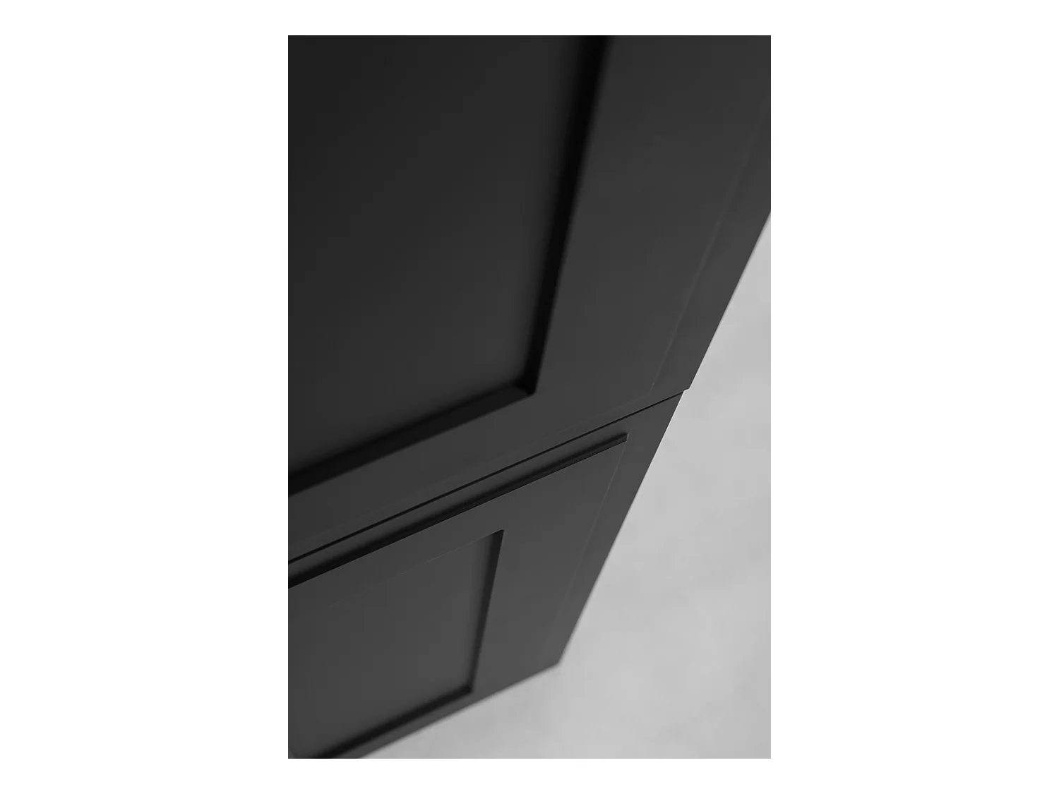 Meuble de salle de bain, noir, 35 x 136 x 27 cm, poignée argentée