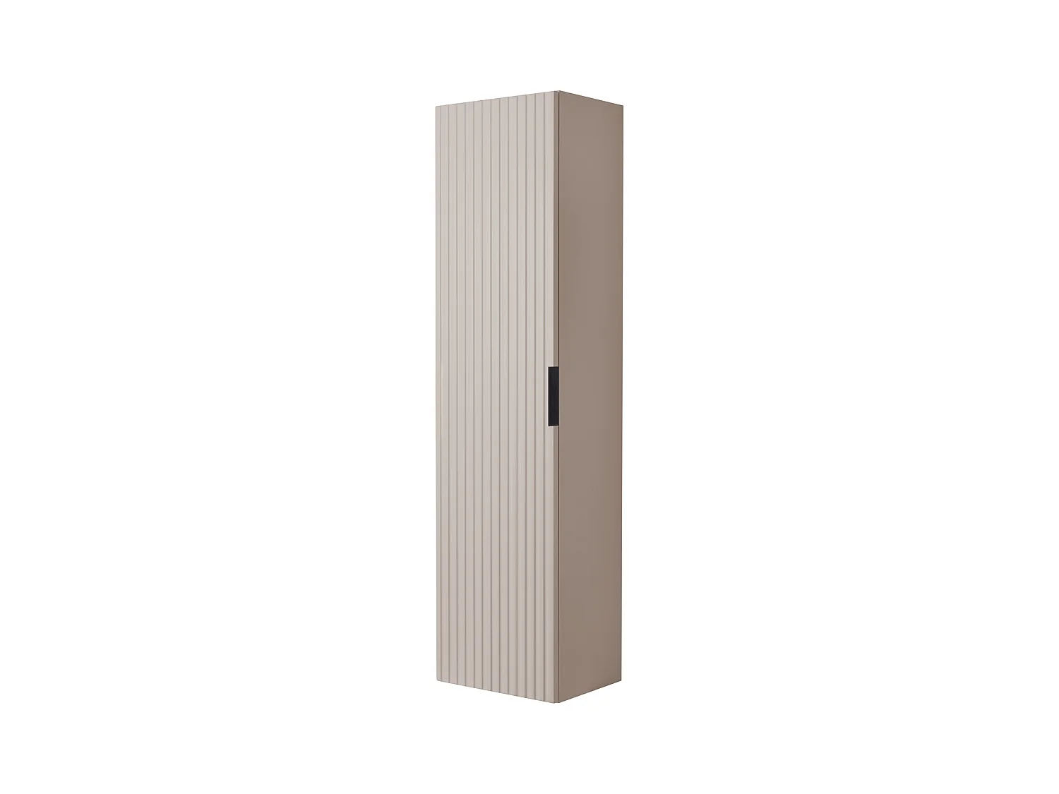 BADEZIMMERSCHRANK, Kaschmir, 35 x 136 x 27 cm, Schwarze Griffe