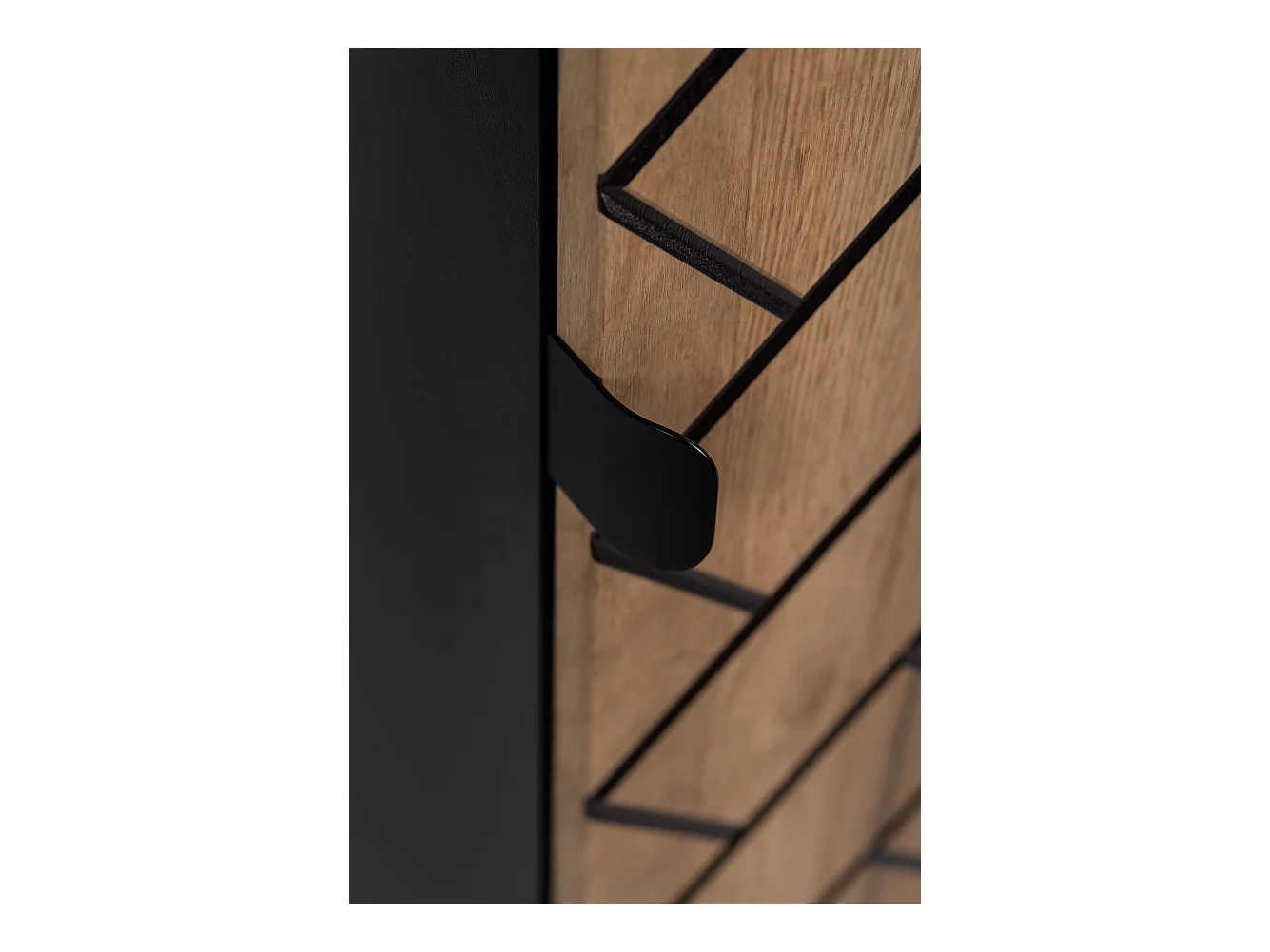 Meuble de salle de bain, Chêne Craft, 35 x 136 x 27 cm, poignées noires