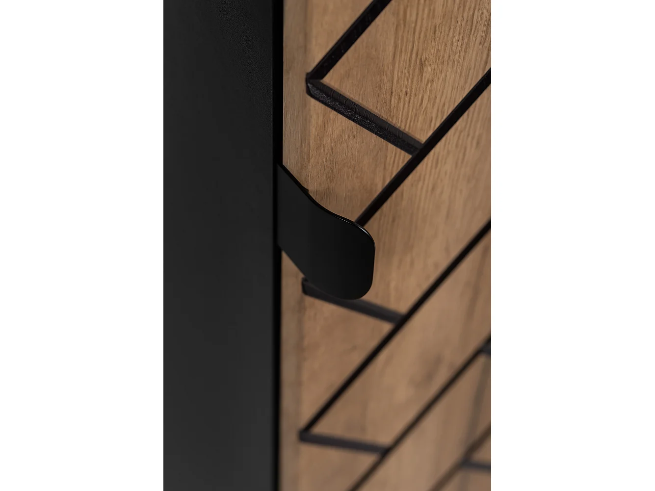 Armário de banheiro, Carvalho Artesanal, 35 x 136 x 27 cm, puxadores pretos