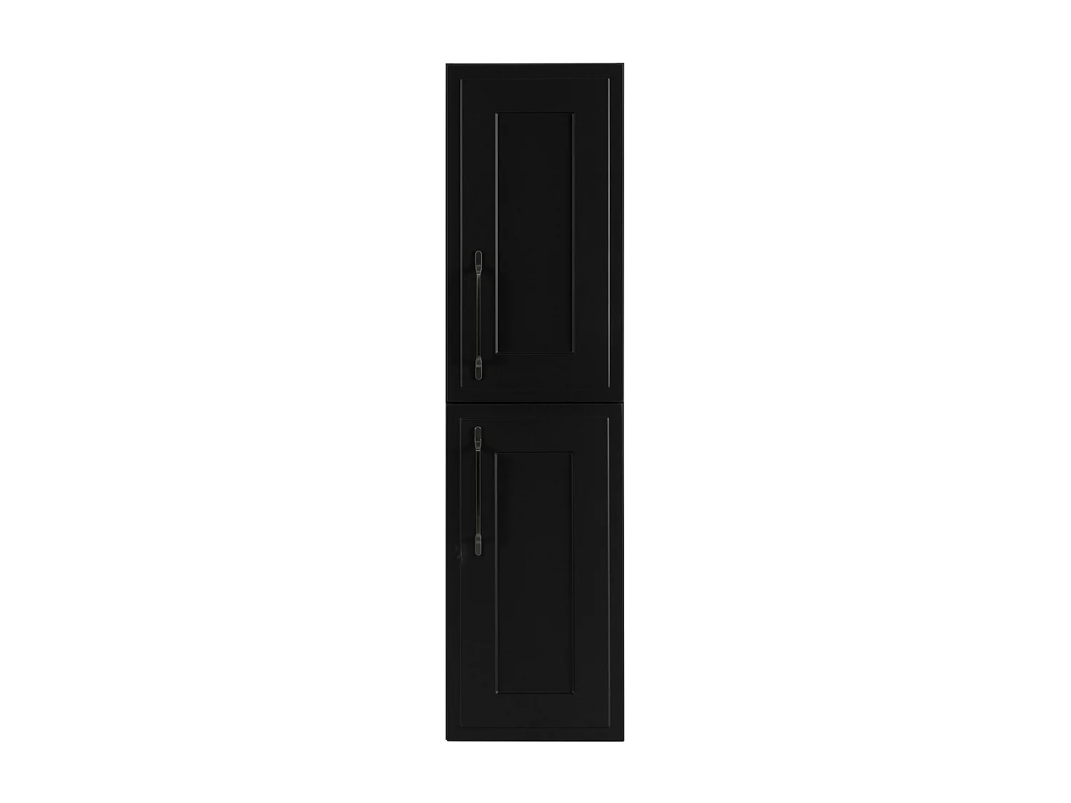 Meuble de salle de bain, noir, 35 x 136 x 27 cm, poignée noire