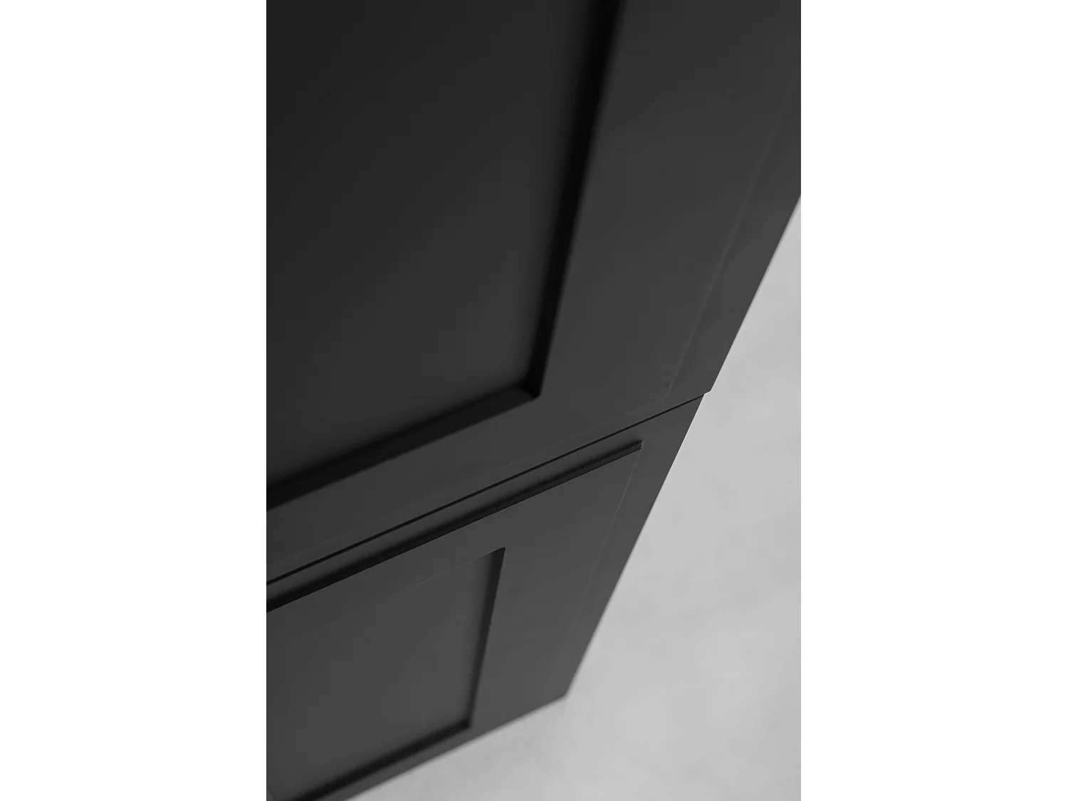 Meuble de salle de bain, noir, 35 x 136 x 27 cm, poignée noire