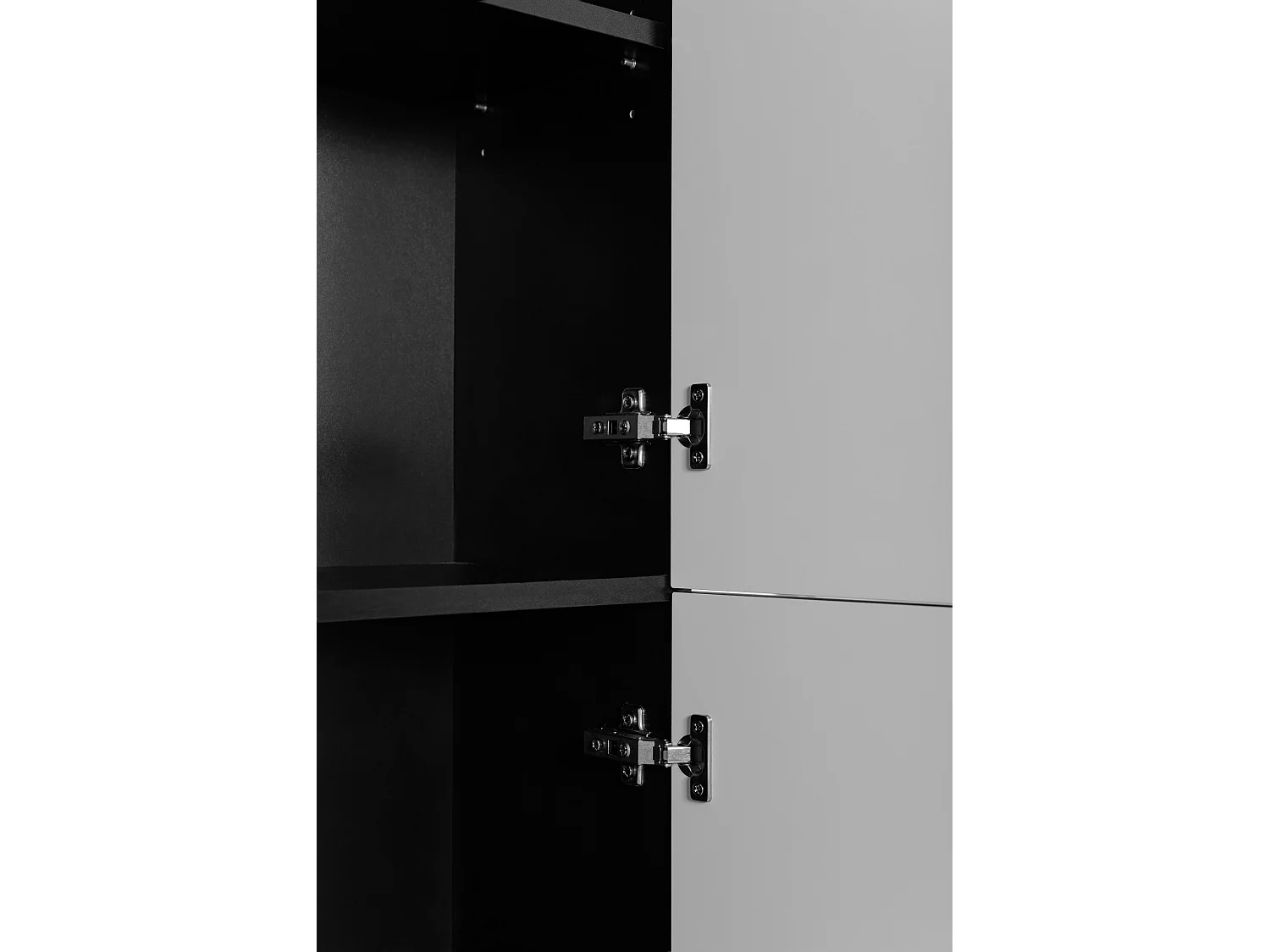 Meuble de salle de bain, noir, 35 x 136 x 27 cm, poignée noire