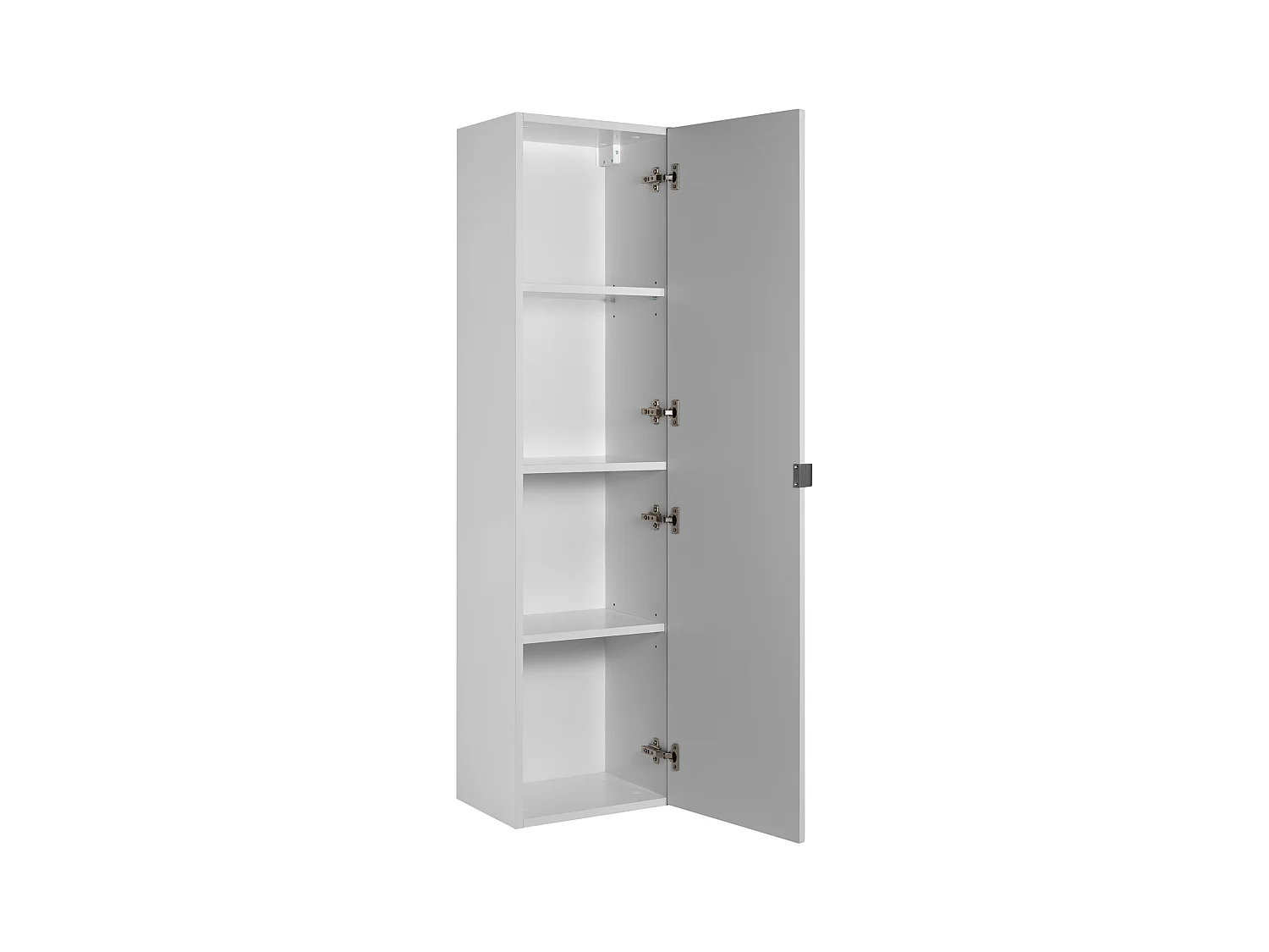 Meuble de salle de bain, Blanc Mat, 35 x 136 x 27 cm, poignées argentées