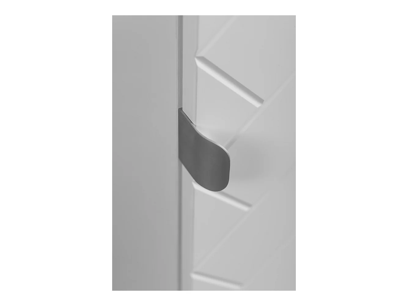 Meuble de salle de bain, Blanc Mat, 35 x 136 x 27 cm, poignées argentées