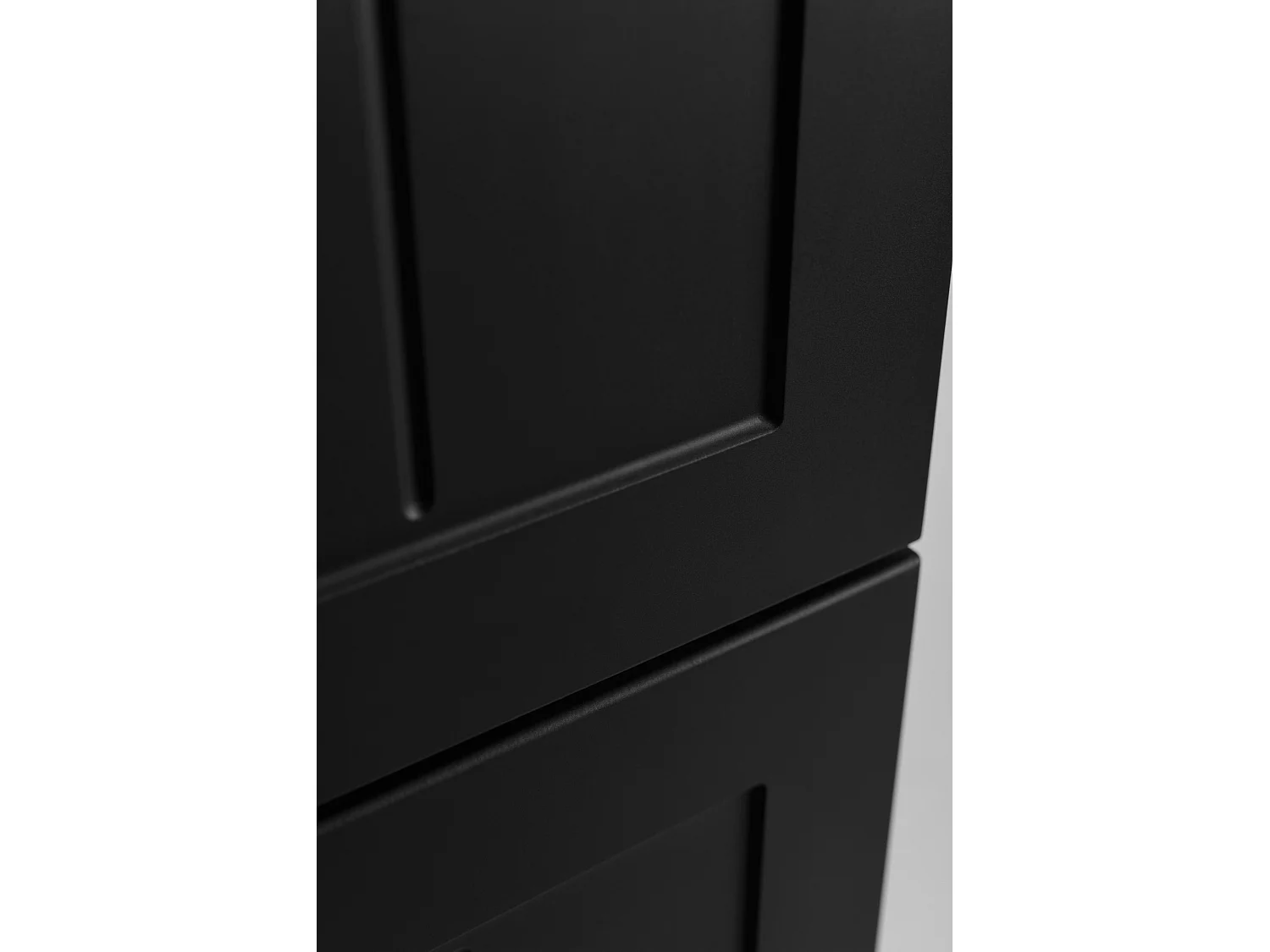 Mueble de baño de estilo clásico, color negro, 35 x 136 x 27 cm, tirador negro