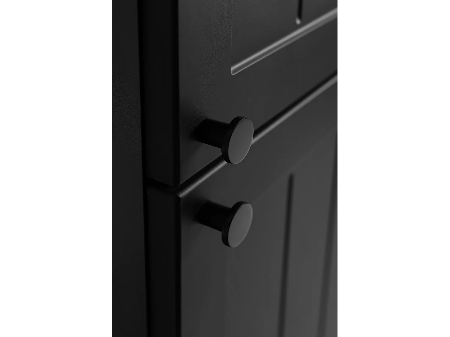 Mueble de baño de estilo clásico, color negro, 35 x 136 x 27 cm, tirador negro