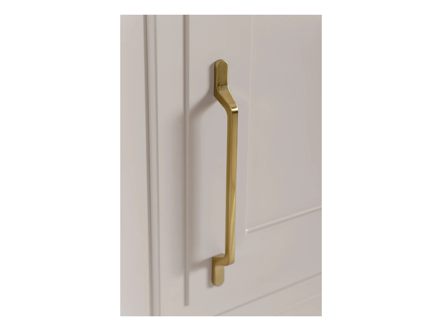 Meuble de salle de bain de style classique, blanc, 35 x 136 x 27 cm, poignée argentée