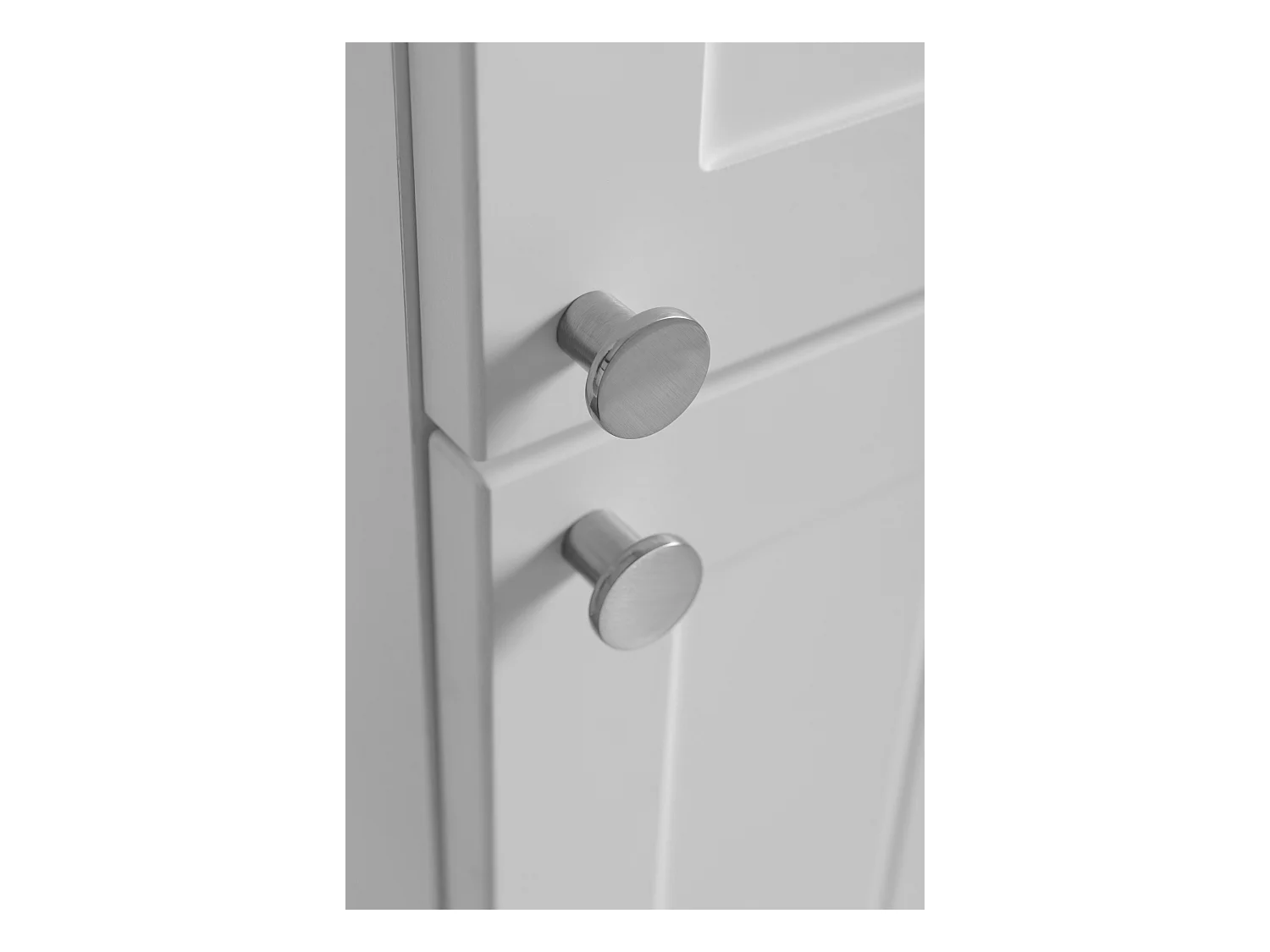 Meuble de salle de bain de style classique, blanc, 35 x 136 x 27 cm, poignée argentée