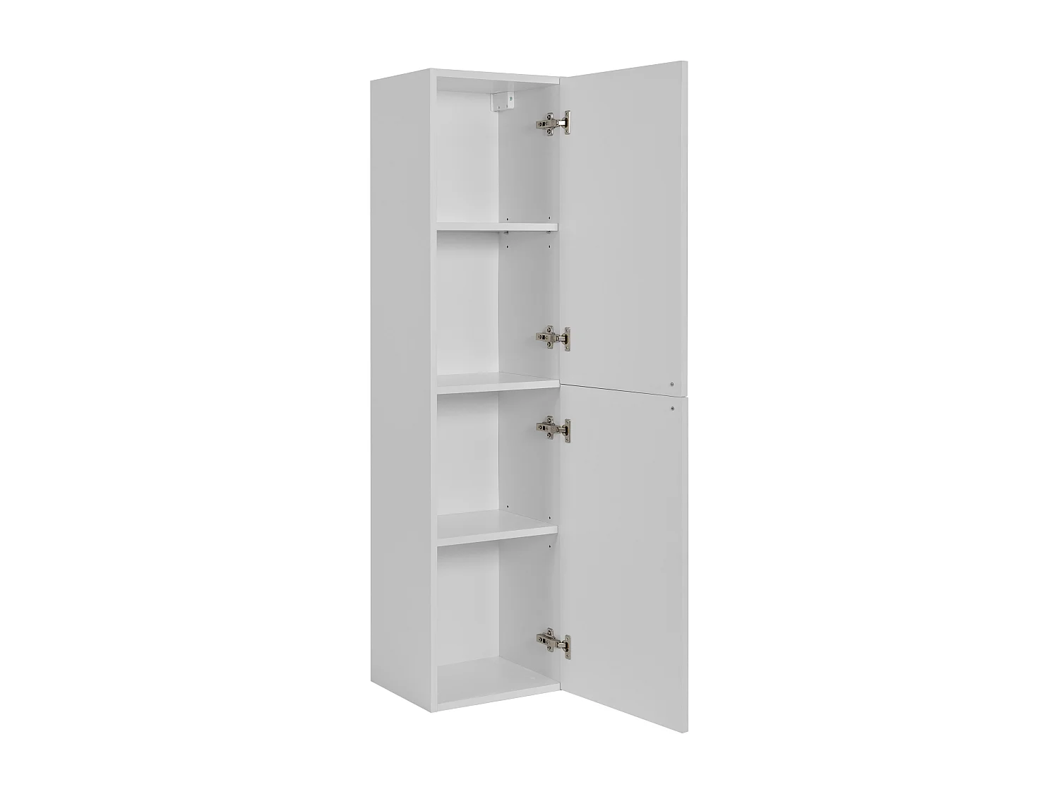 Meuble de salle de bain de style classique, blanc, 35 x 136 x 27 cm, poignée argentée