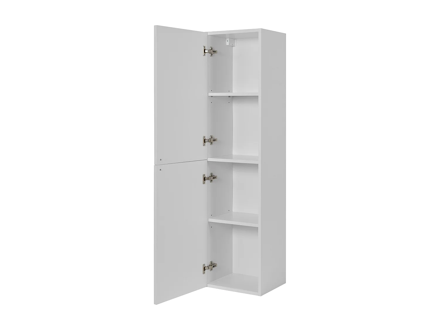 Meuble de salle de bain de style classique, blanc, 35 x 136 x 27 cm, poignée argentée