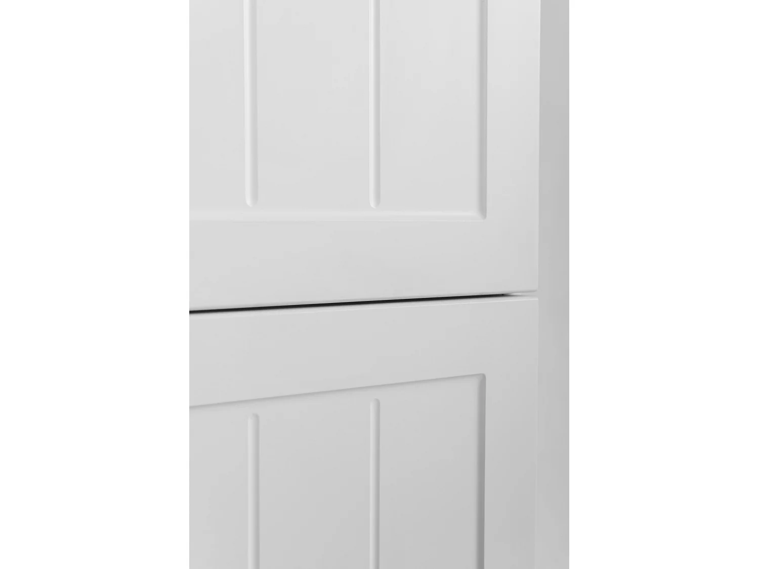 Meuble de salle de bain de style classique, blanc, 35 x 136 x 27 cm, poignée argentée