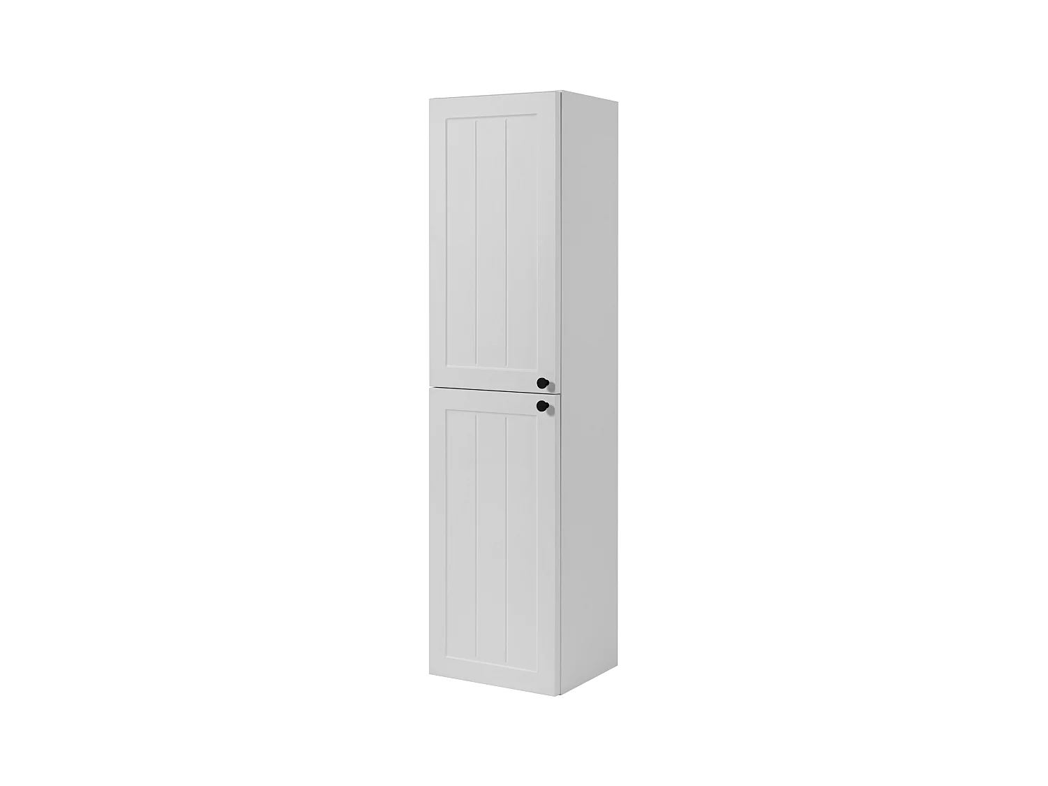 BADEZIMMERSCHRANK, weiß, 35 x 136 x 27 cm, schwarzer Griff