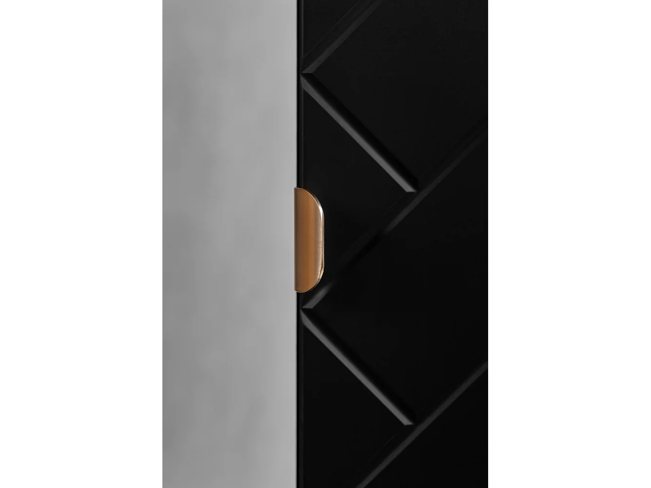 Meuble de salle de bain, Noir Mat, 35 x 136 x 27 cm, poignées dorées