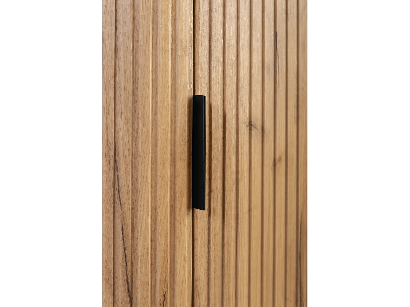 Meuble de salle de bain, Chêne Craft, poignée noire, 35,5 x 139 x 31,5 cm