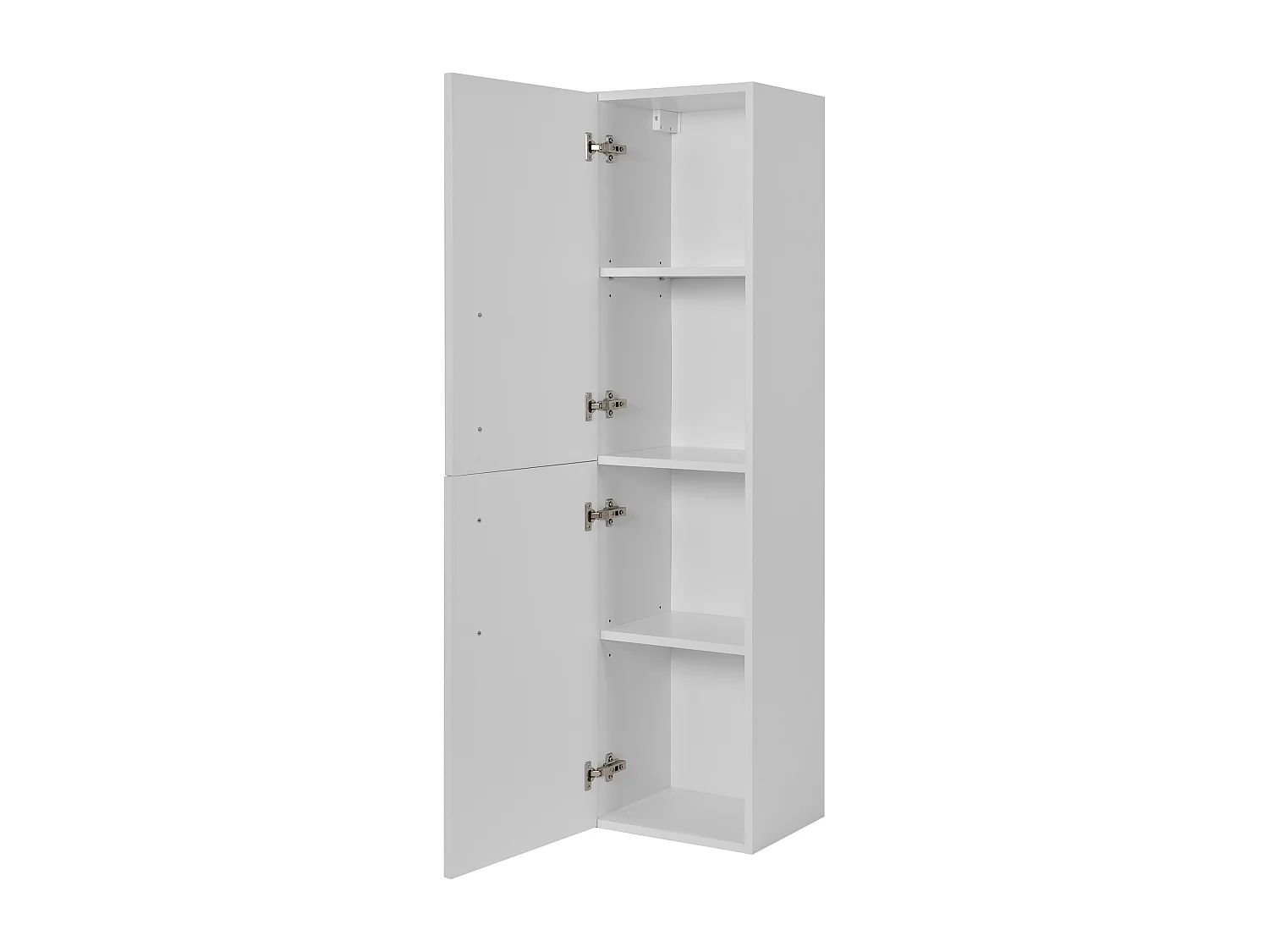 Meuble de salle de bain, blanc, 35 x 136 x 27 cm, poignée dorée