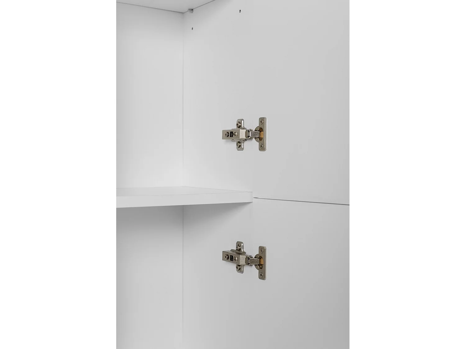 Meuble de salle de bain, blanc, 35 x 136 x 27 cm, poignée dorée