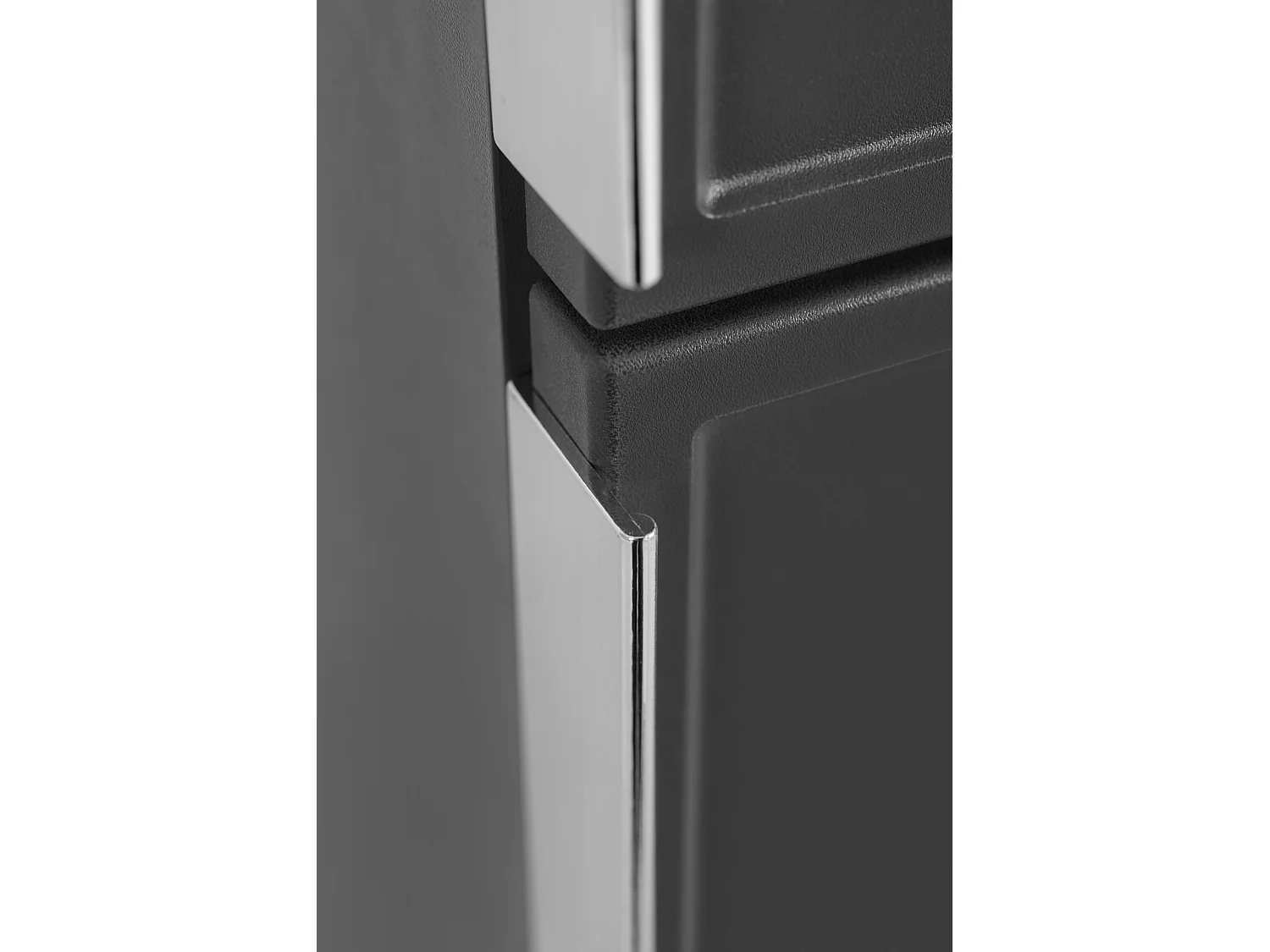 Meuble de salle de bain, Gris foncé, poignée argentée, 35 x 136 x 27 cm