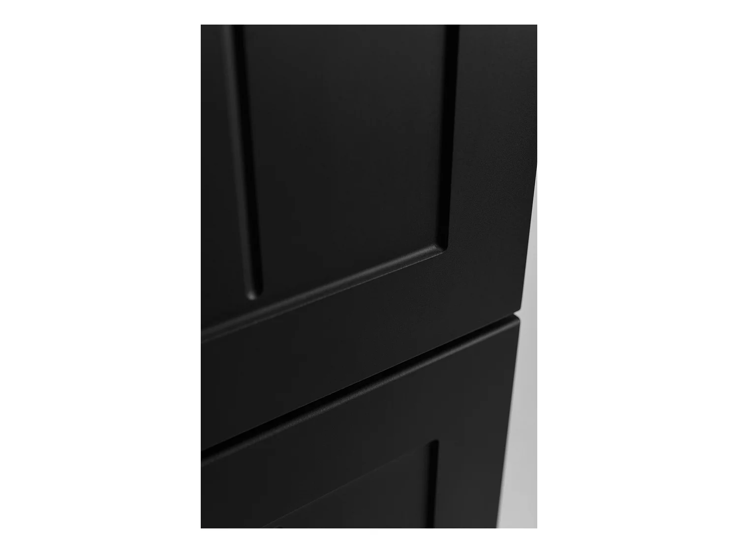 Meuble de salle de bain de style classique, noir, 35 x 136 x 27 cm, poignée argentée