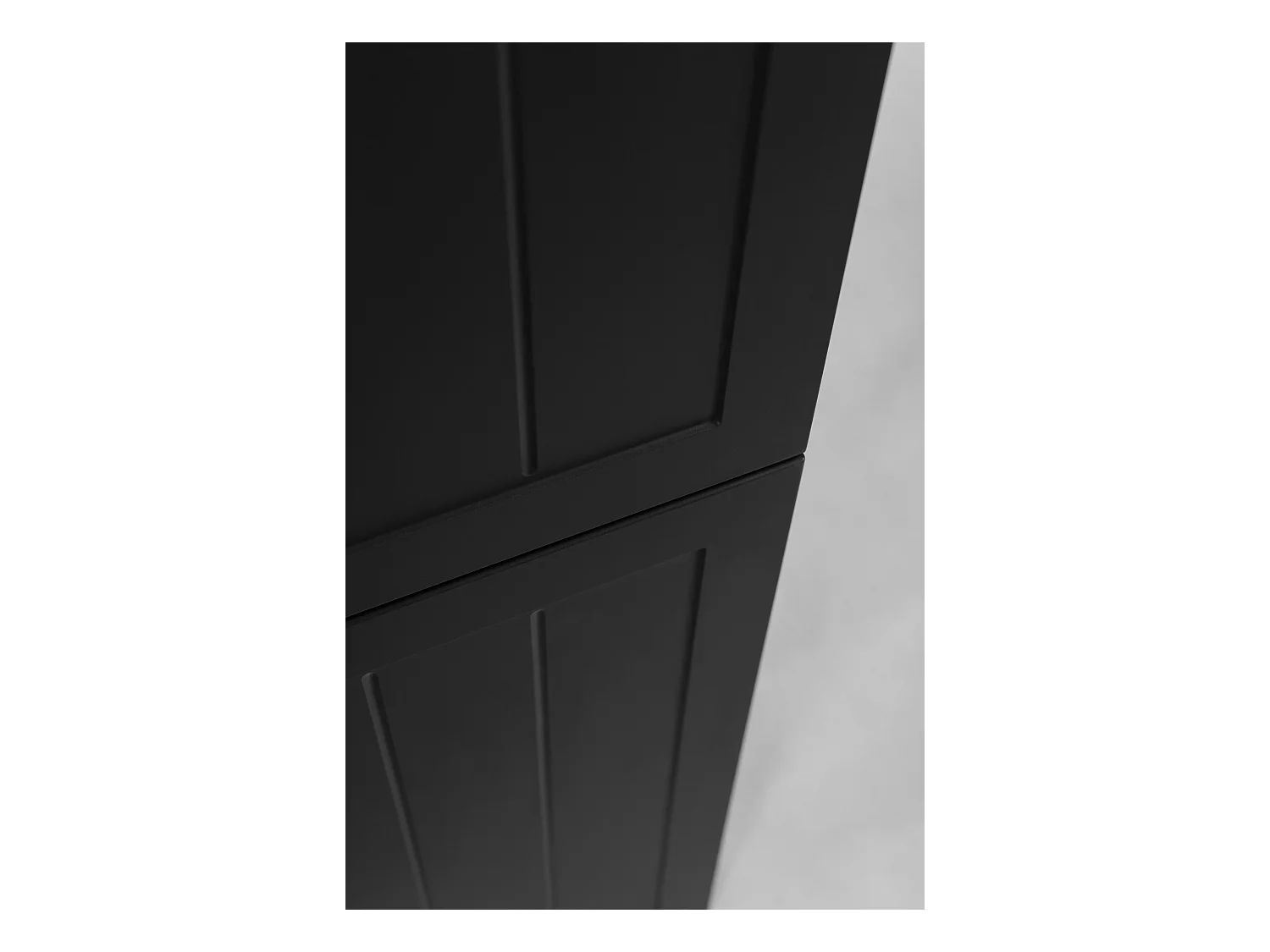 Meuble de salle de bain de style classique, noir, 35 x 136 x 27 cm, poignée argentée