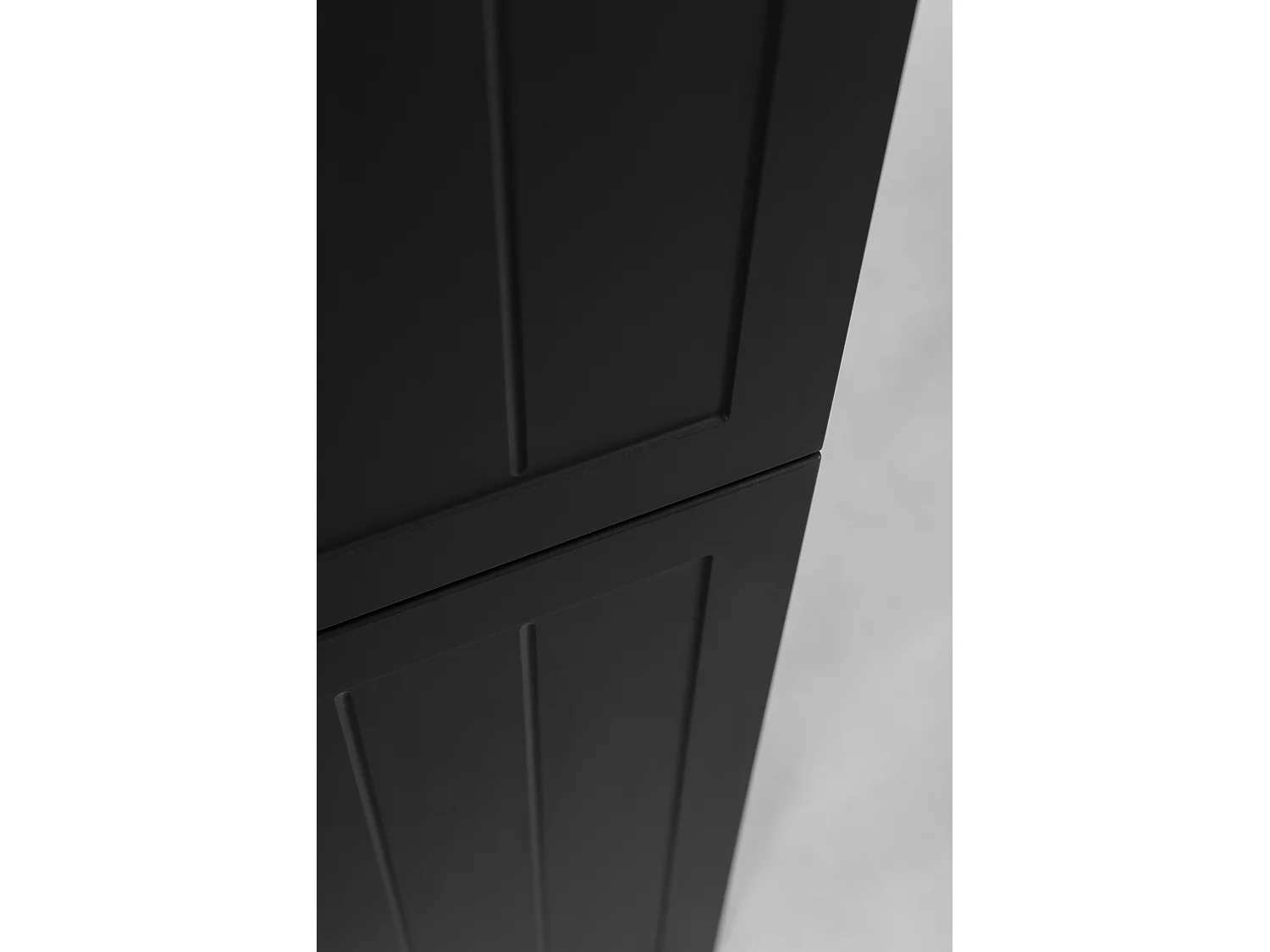 Meuble de salle de bain de style classique, noir, 35 x 136 x 27 cm, poignée dorée