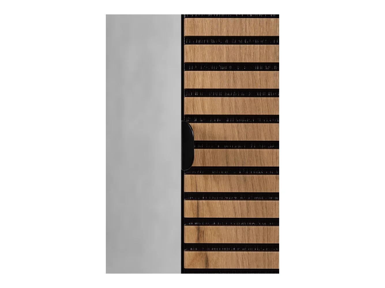 Meuble de salle de bain, Noir Mat, 35 x 136 x 27 cm, poignée noire