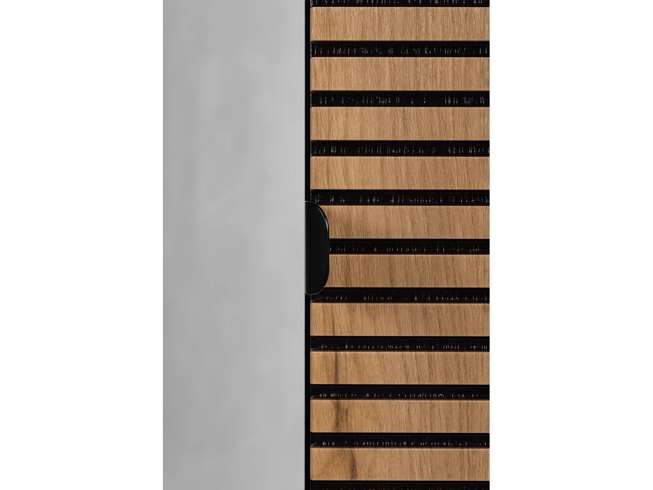 Meuble de salle de bain, Noir Mat, 35 x 136 x 27 cm, poignée noire