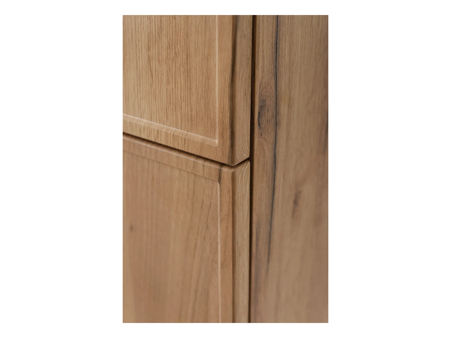 Badezimmerschrank, Gold Craft Eiche, schwarzer Griff, 27 x 35 x 136 cm