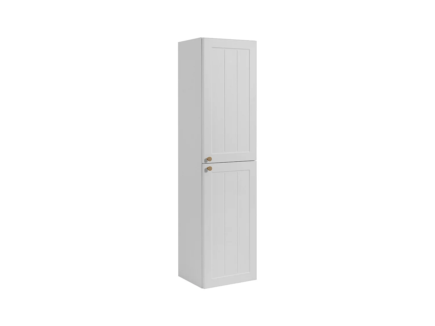 Meuble de salle de bain de style classique, blanc, 35 x 136 x 27 cm, poignée dorée