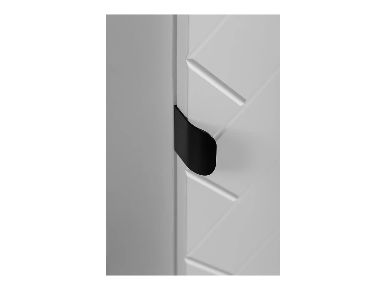 Meuble de salle de bain, Blanc Mat, 35 x 136 x 27 cm, poignées noires