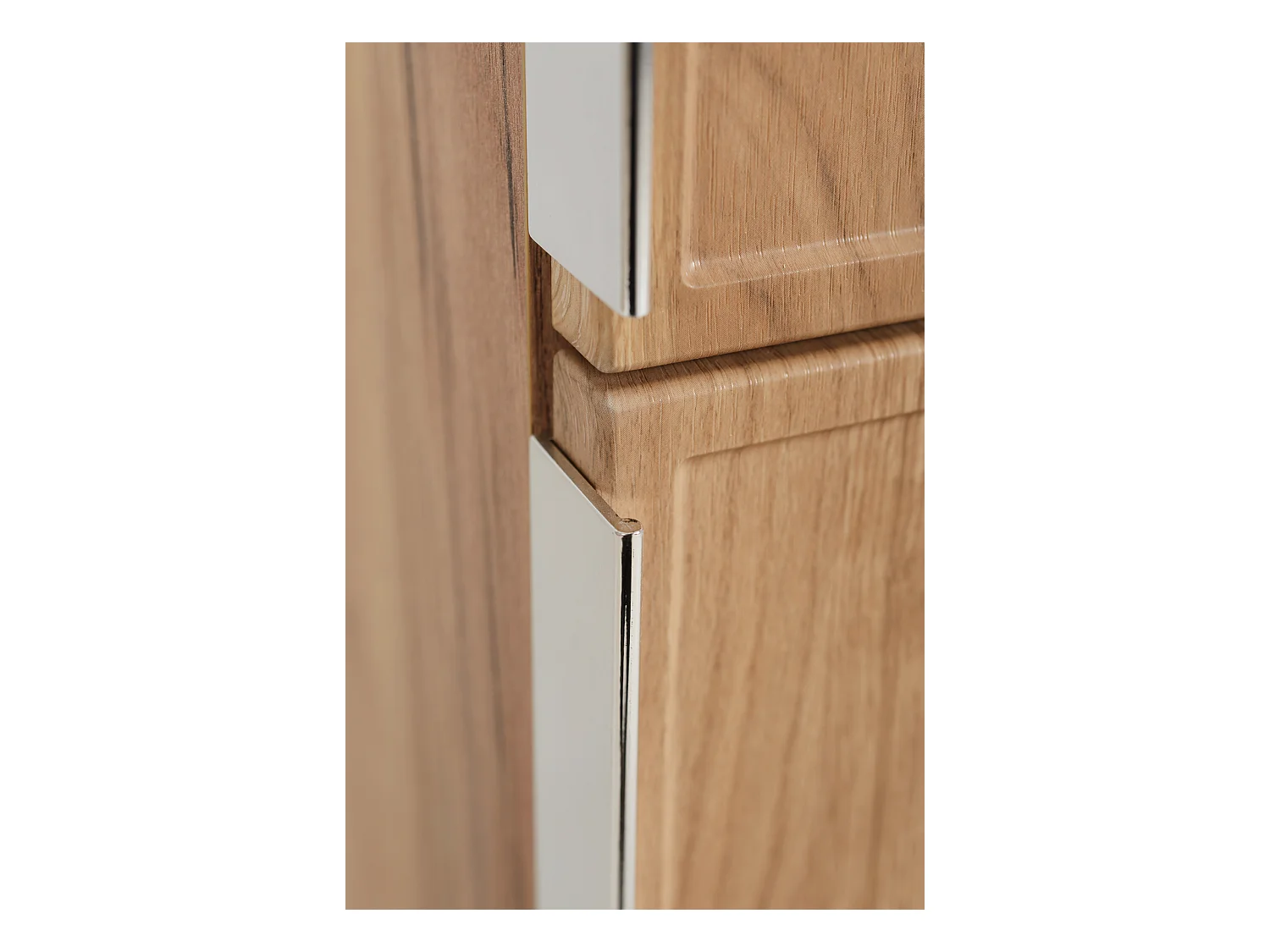 Szafka łazienkowa, dąb Gold Craft, uchwyt srebrny, 27 x 35 x 136 cm