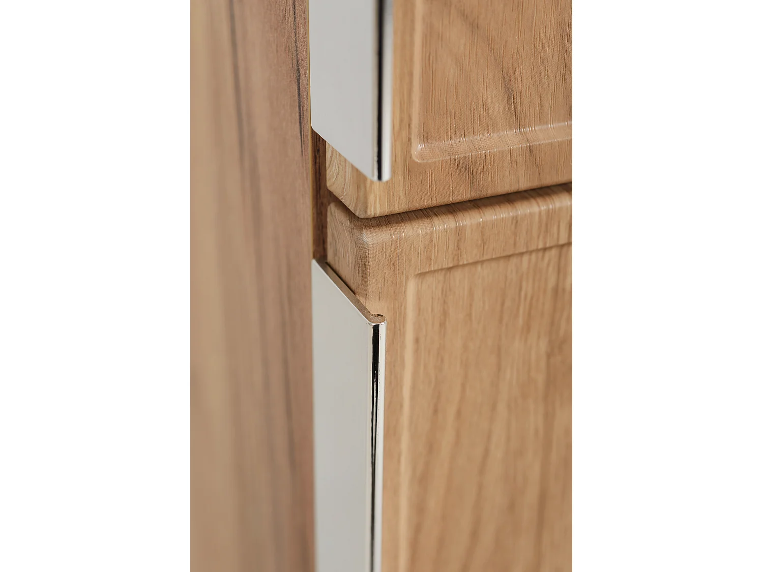 Meuble de salle de bain, Chêne Craft, poignée argentée, 35 x 136 x 27 cm