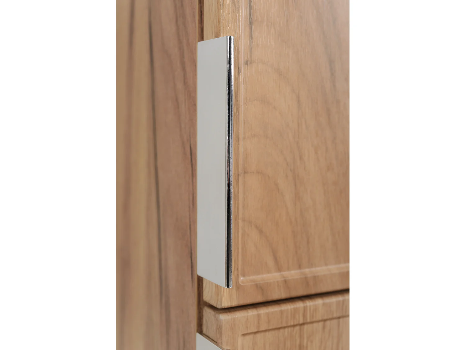 Meuble de salle de bain, Chêne Craft, poignée argentée, 35 x 136 x 27 cm