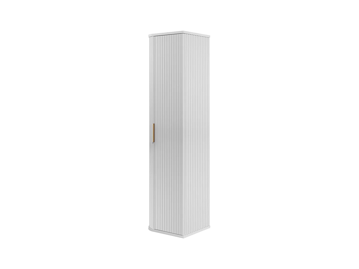 BADEZIMMERSCHRANK, Weiß, Goldener Griff, 35,5 x 139 x 31,5 cm