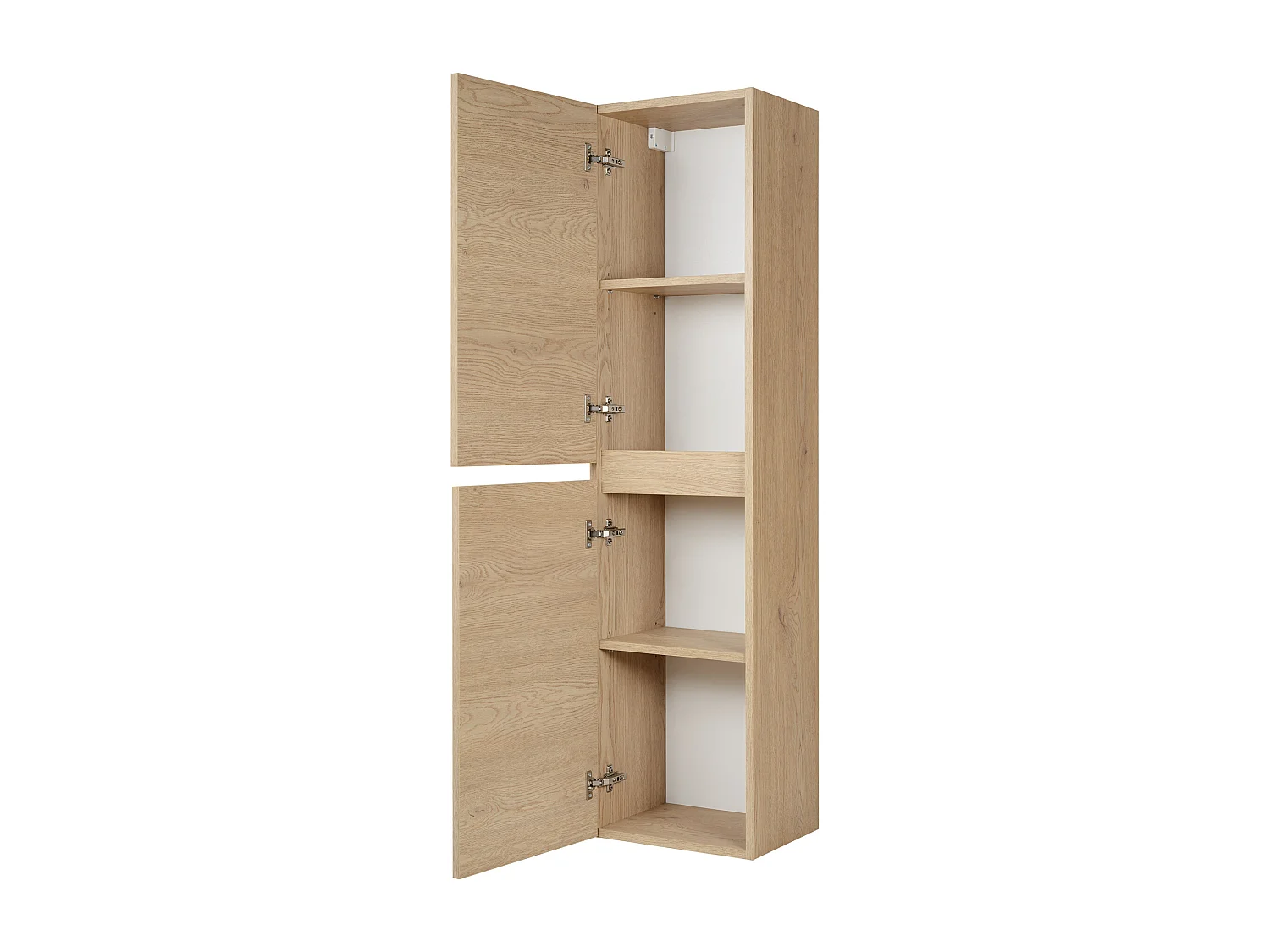 Meuble de salle de bain, Couleur : Chêne Clair, 35 x 136 x 27 cm