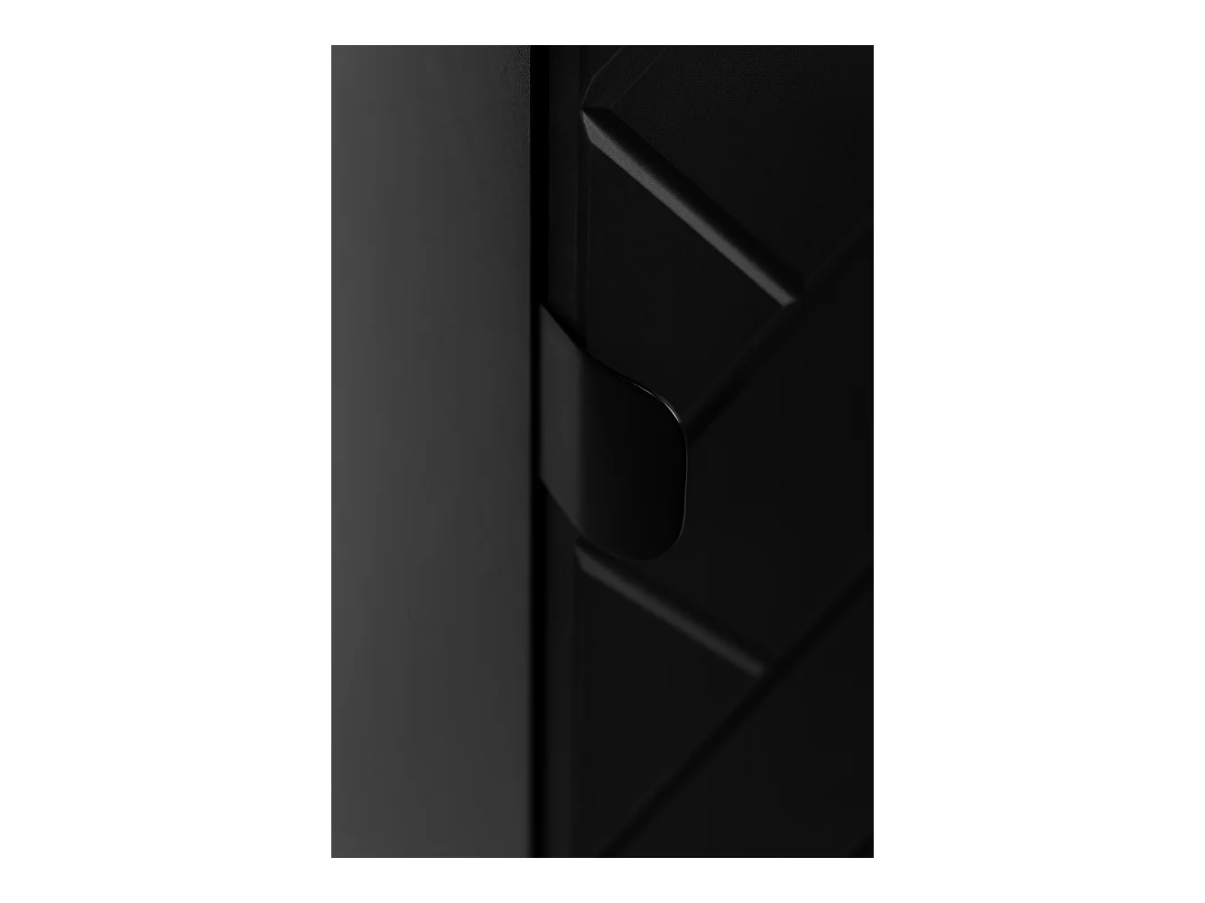 Meuble de salle de bain, Noir Mat, 35 x 136 x 27 cm, poignées noires