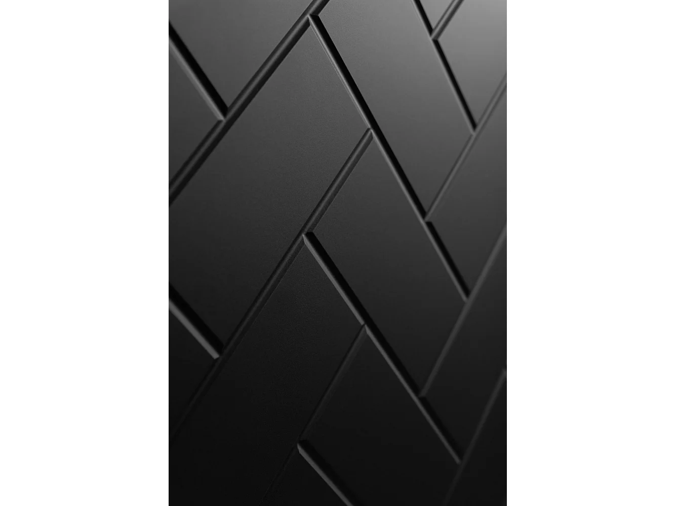 Meuble de salle de bain, Noir Mat, 35 x 136 x 27 cm, poignées noires