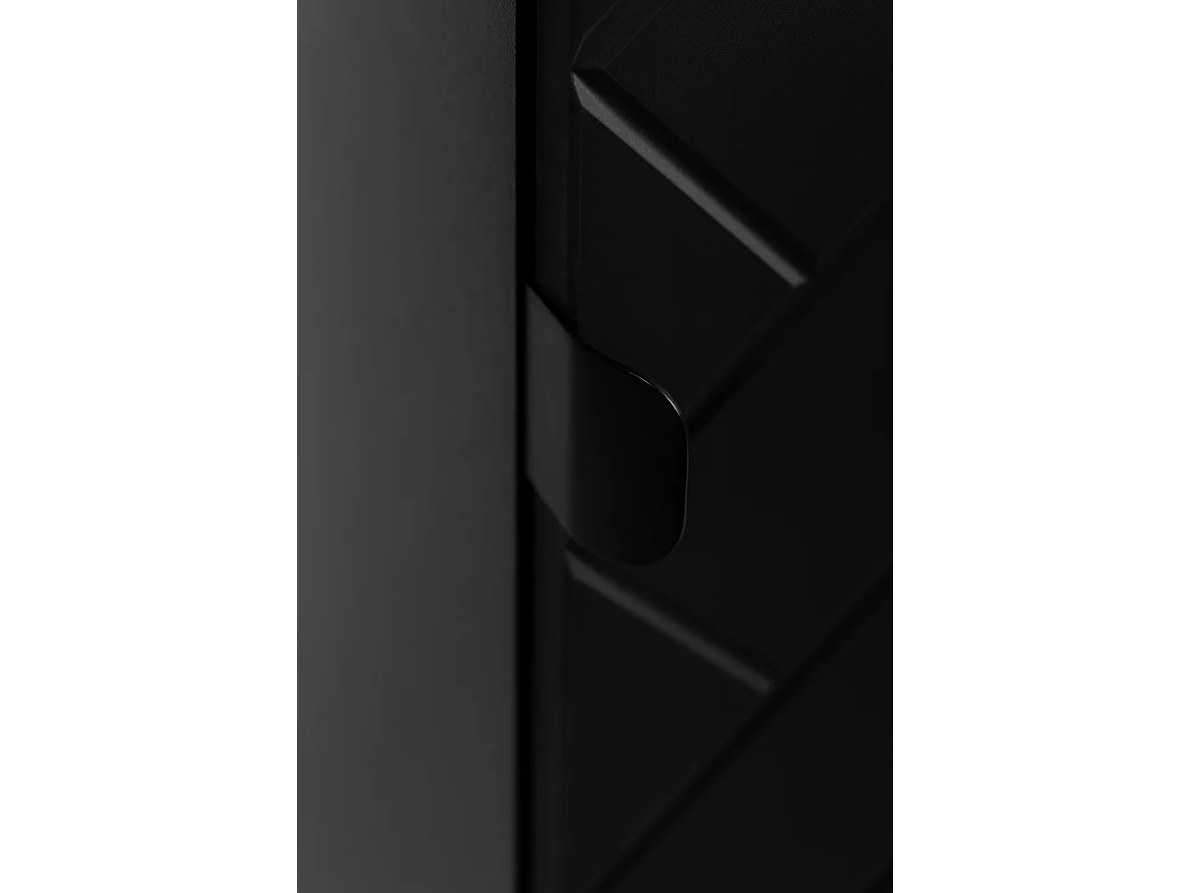 Meuble de salle de bain, Noir Mat, 35 x 136 x 27 cm, poignées noires
