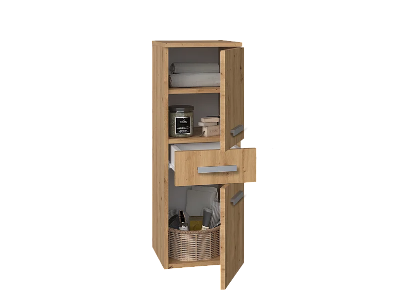 Mueble de baño, Roble Artesanal, 85 x 30 x 30 cm