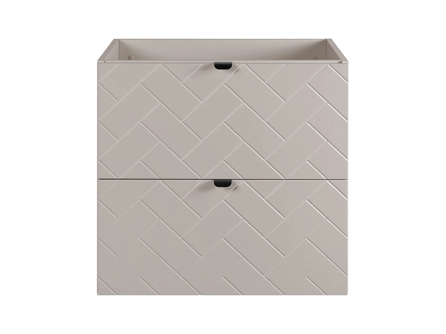 Meuble de salle de bain, Cachemire, 60 x 57 x 46 cm, poignées noires