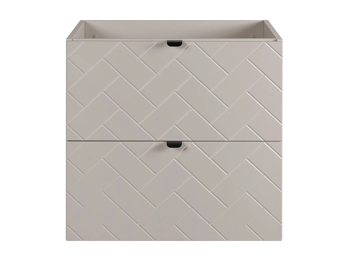 Badkamermeubel, Kasjmier, 60 x 57 x 46 cm, zwarte handgrepen