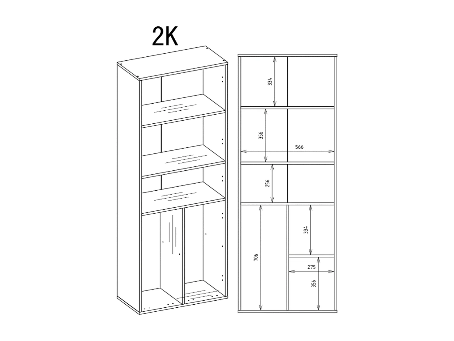 Mueble de baño, 174 x 30 x 60 cm, Blanco Mate / Blanco Brillo