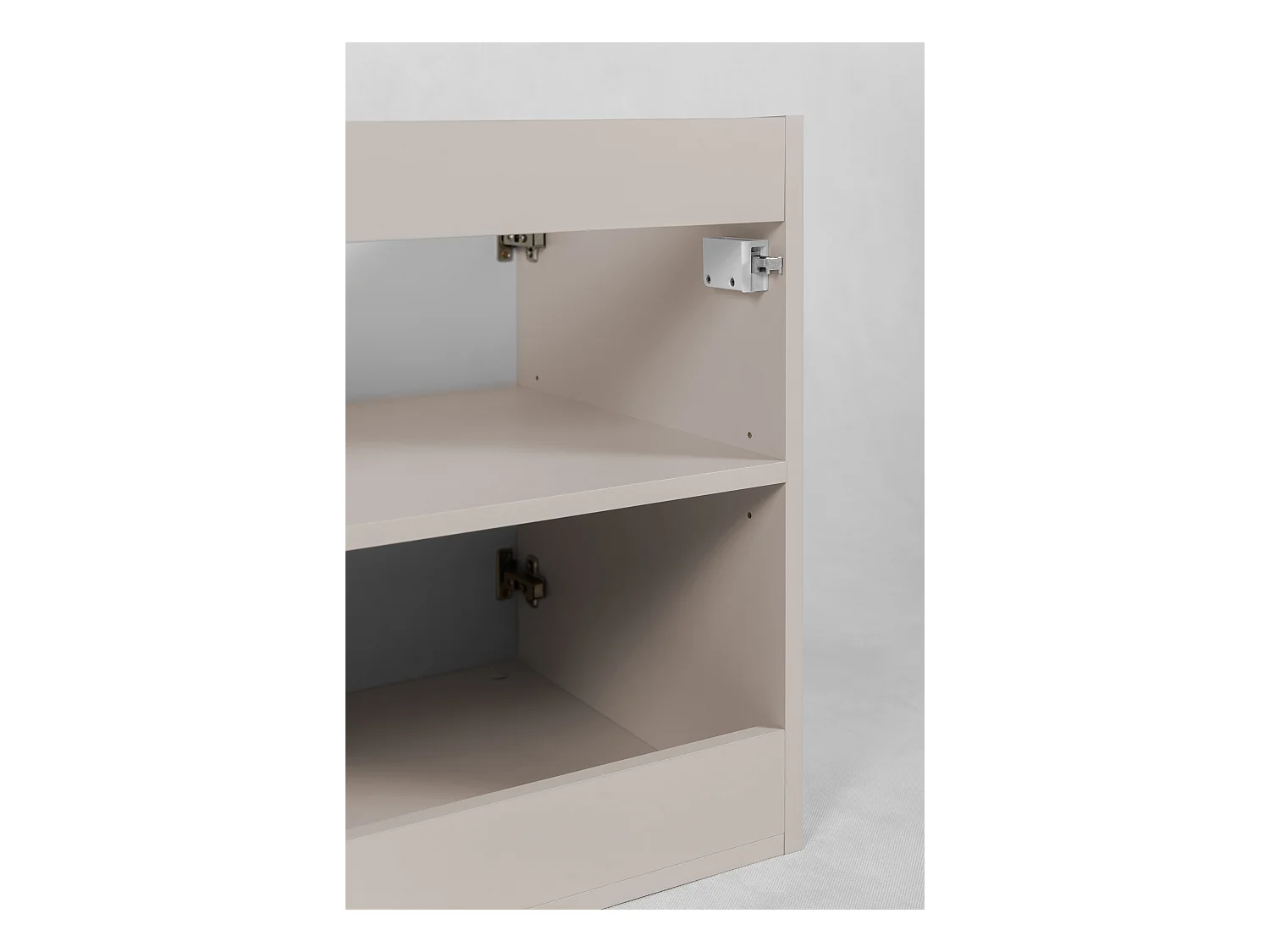 Meuble vasque, Cachemire + poignée argentée, 60 x 57 x 46 cm