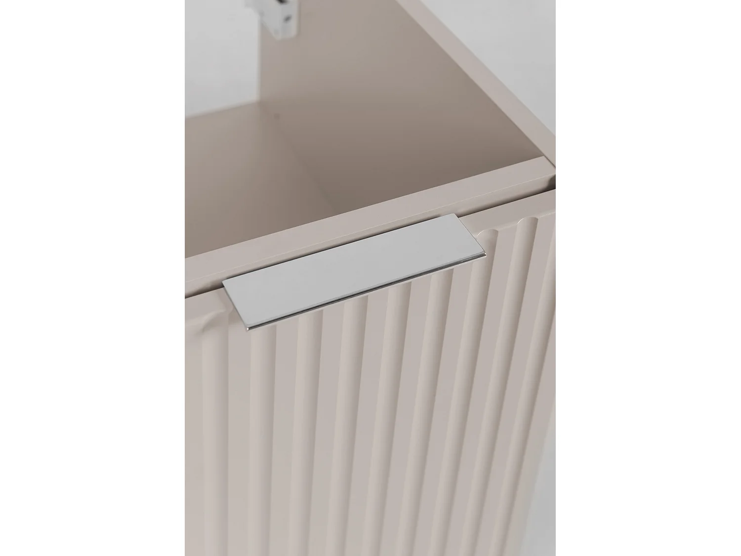 Meuble vasque, Cachemire + poignée argentée, 60 x 57 x 46 cm