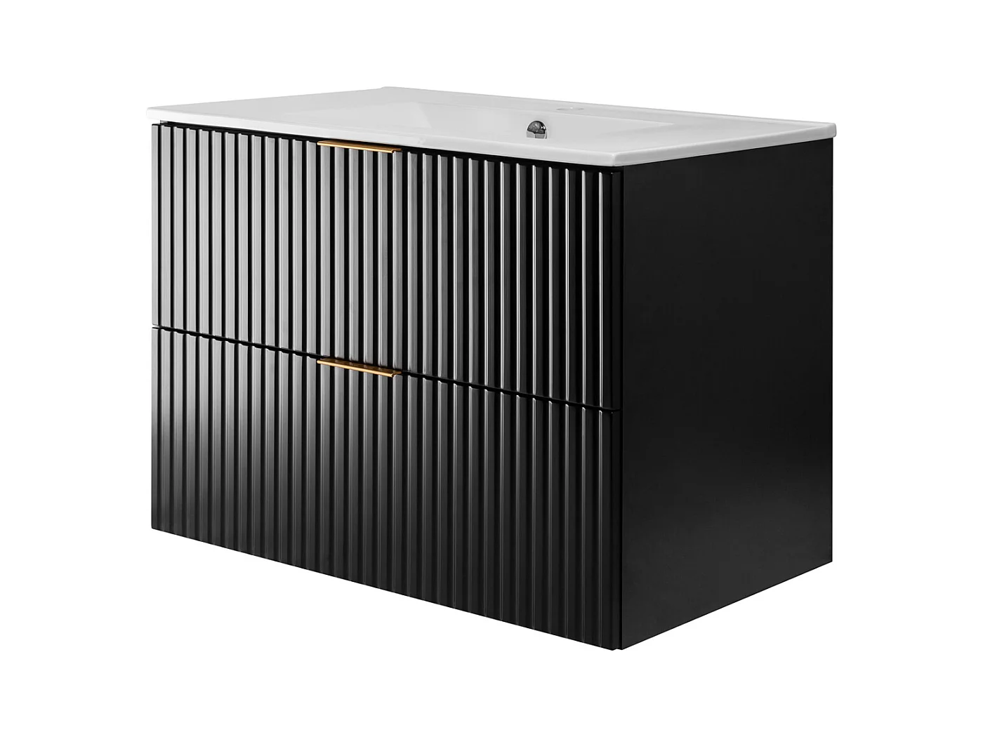 Badezimmermöbel, Mattschwarz, 80 x 57 x 46 cm