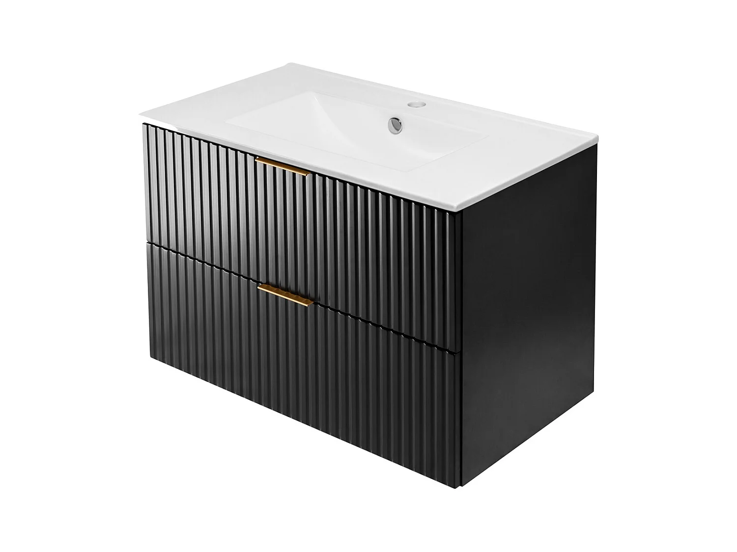 Badezimmermöbel, Mattschwarz, 80 x 57 x 46 cm